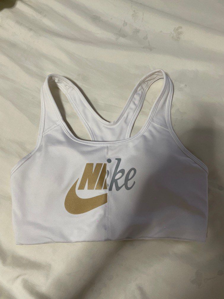 Gold nike clearance sports bra
