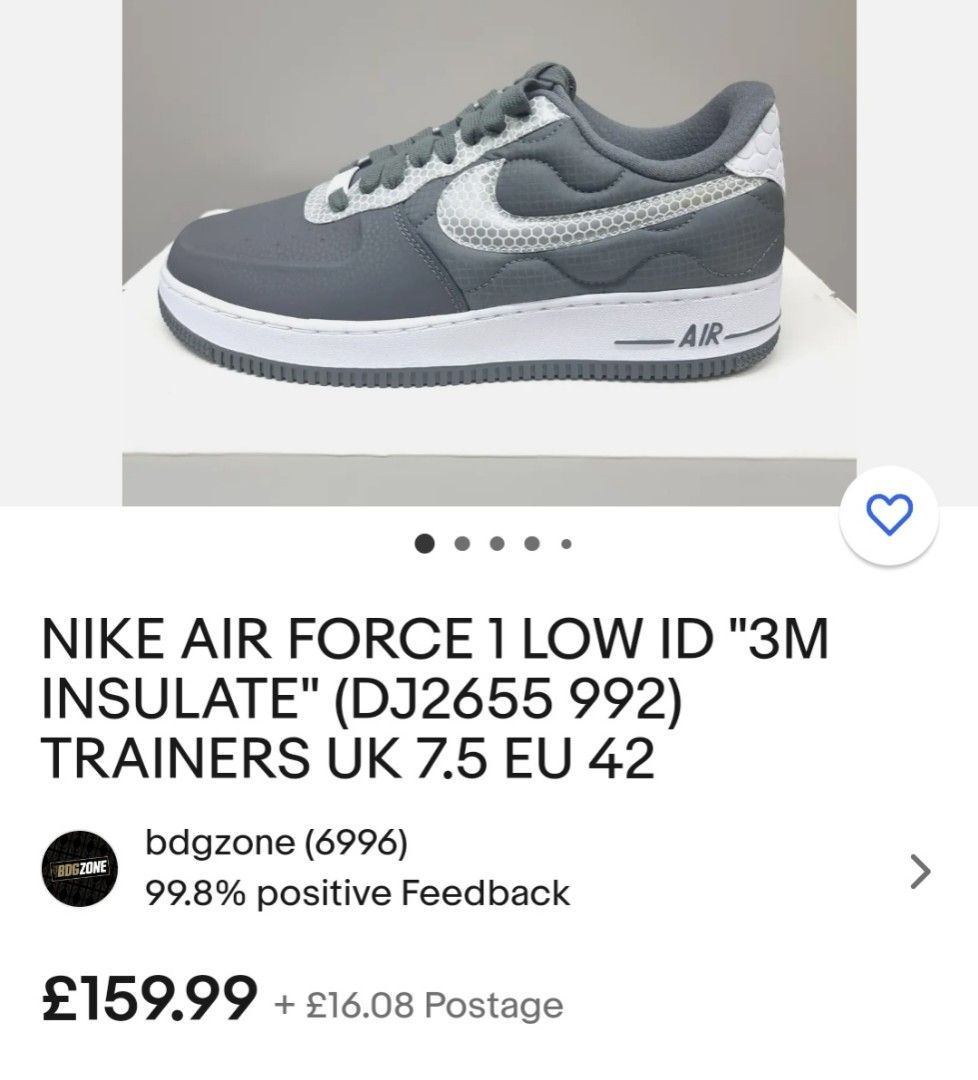 nike air force 1 low 3m by you