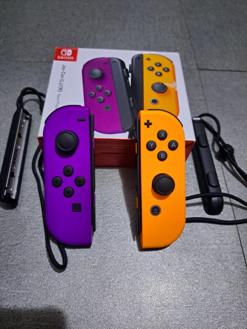 Neon purple online and orange joycons