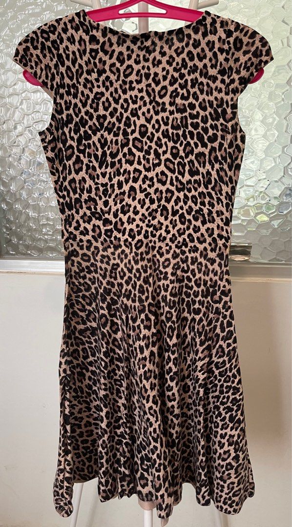 Oasis leopard 2025 skater dress