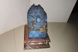 Old Chinese Dragon blue stone seal
