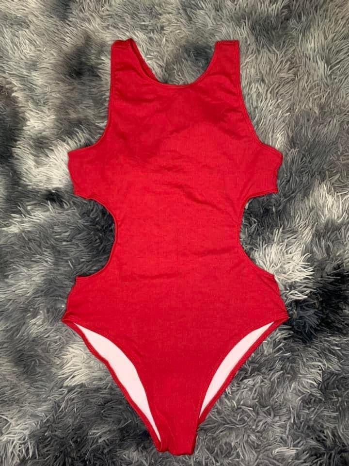 ONE PIECE RED SWIMSUIT on Carousell
