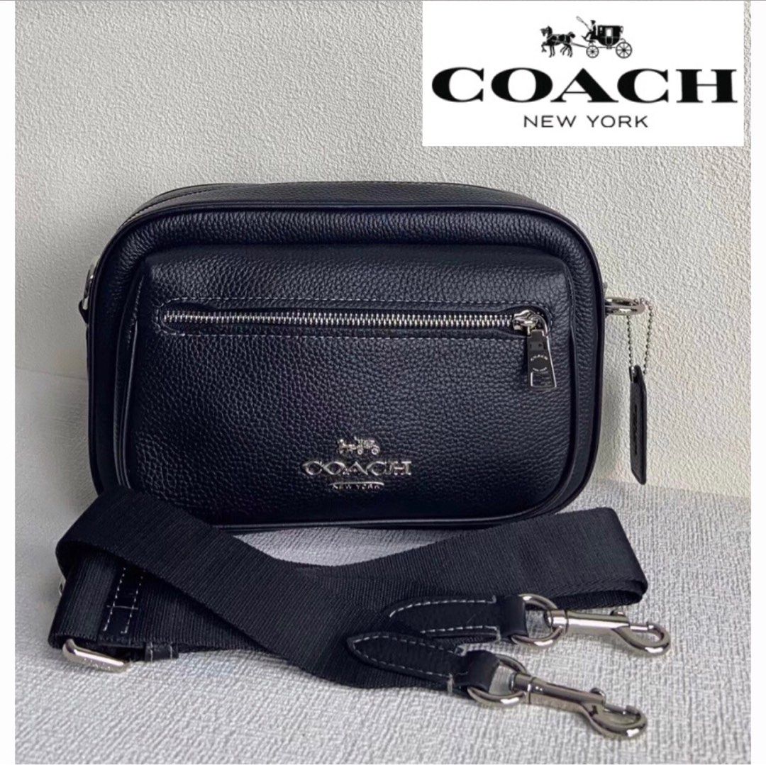 Coach camera bag metallic blue shop