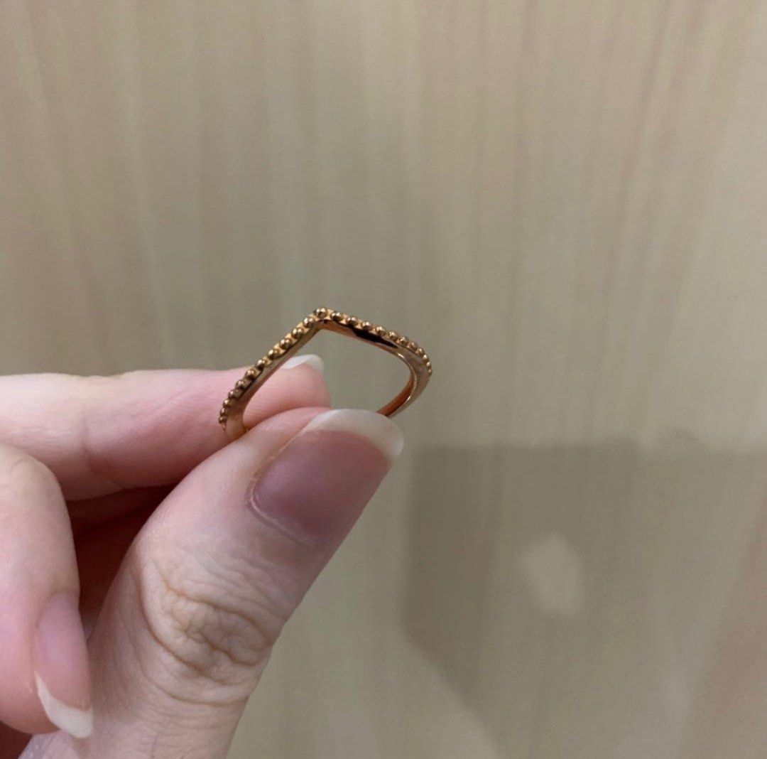 pandora beaded wishbone ring