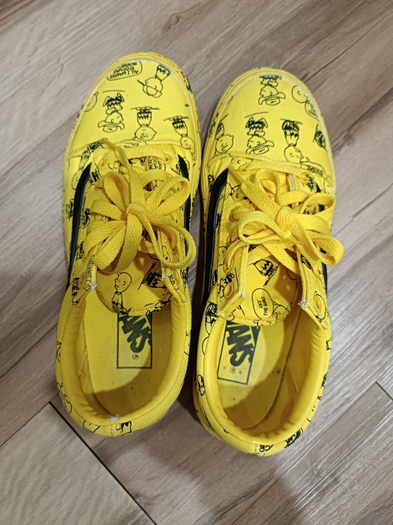 Yellow vans snoopy hot sale