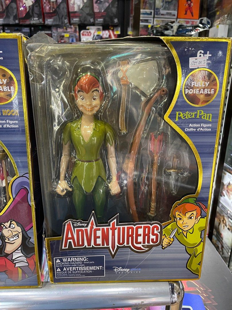 PETER PAN & Captain Hook Disney Adventurers 1999 Fully Poseable (RARE),  Hobbies & Toys, Toys & Games on Carousell