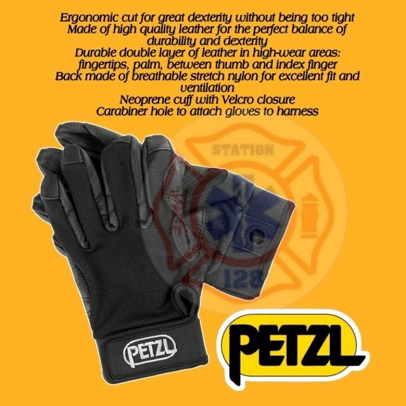 Petzl CORDEX LightWeight Belay and Rappel Gloves, Men's Fashion
