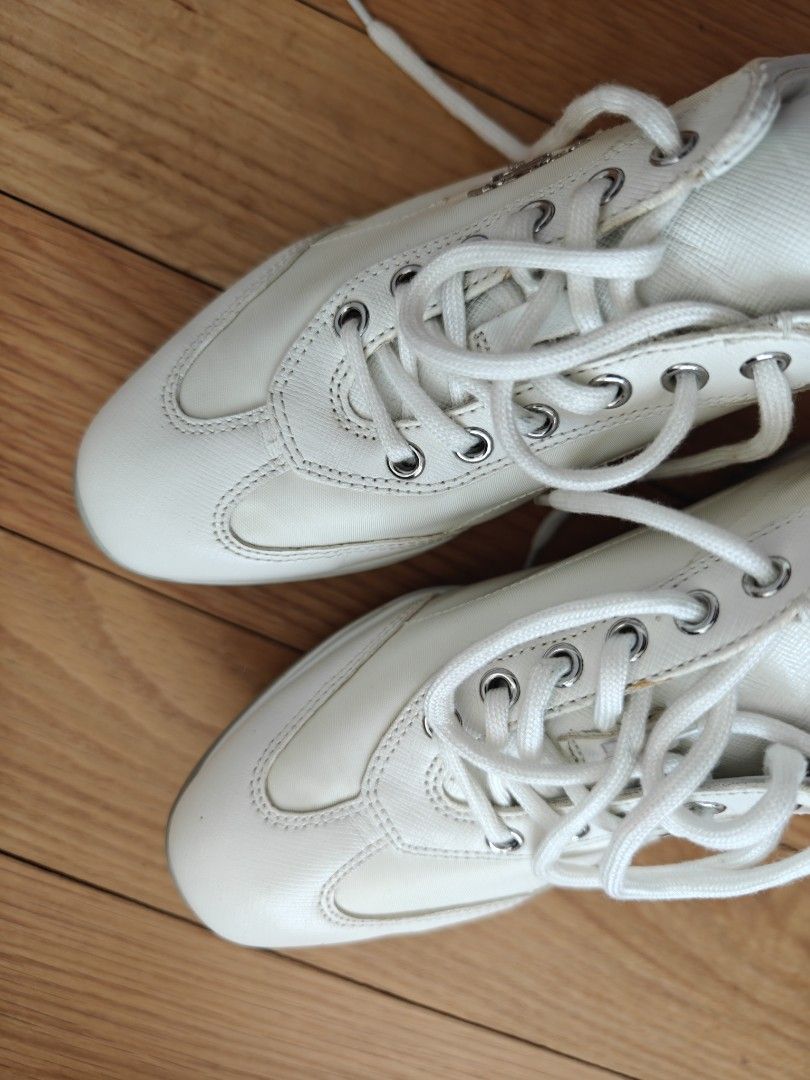 White prada hotsell trainers womens