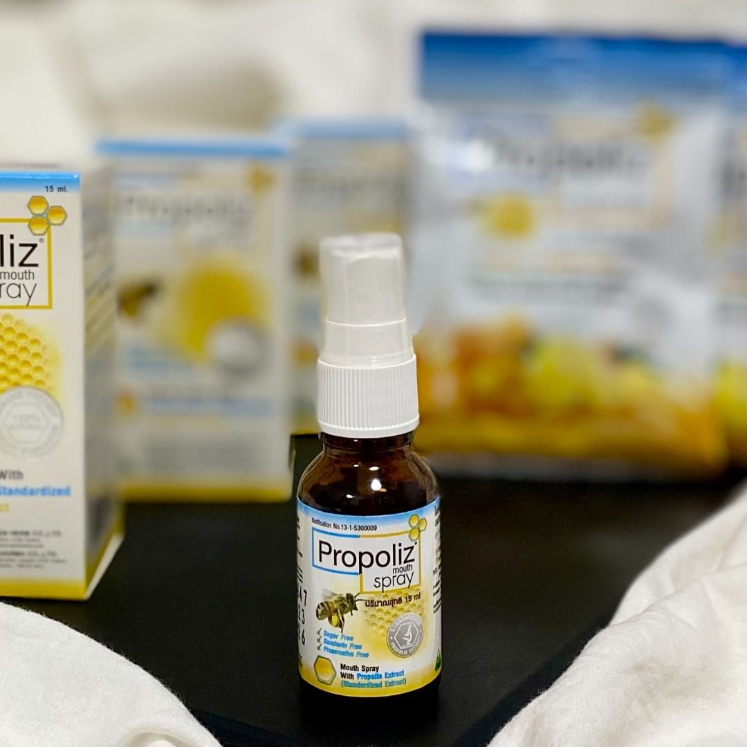 Propoliz Mouth Spray and Lozenges Set (Thailand), Health & Nutrition ...