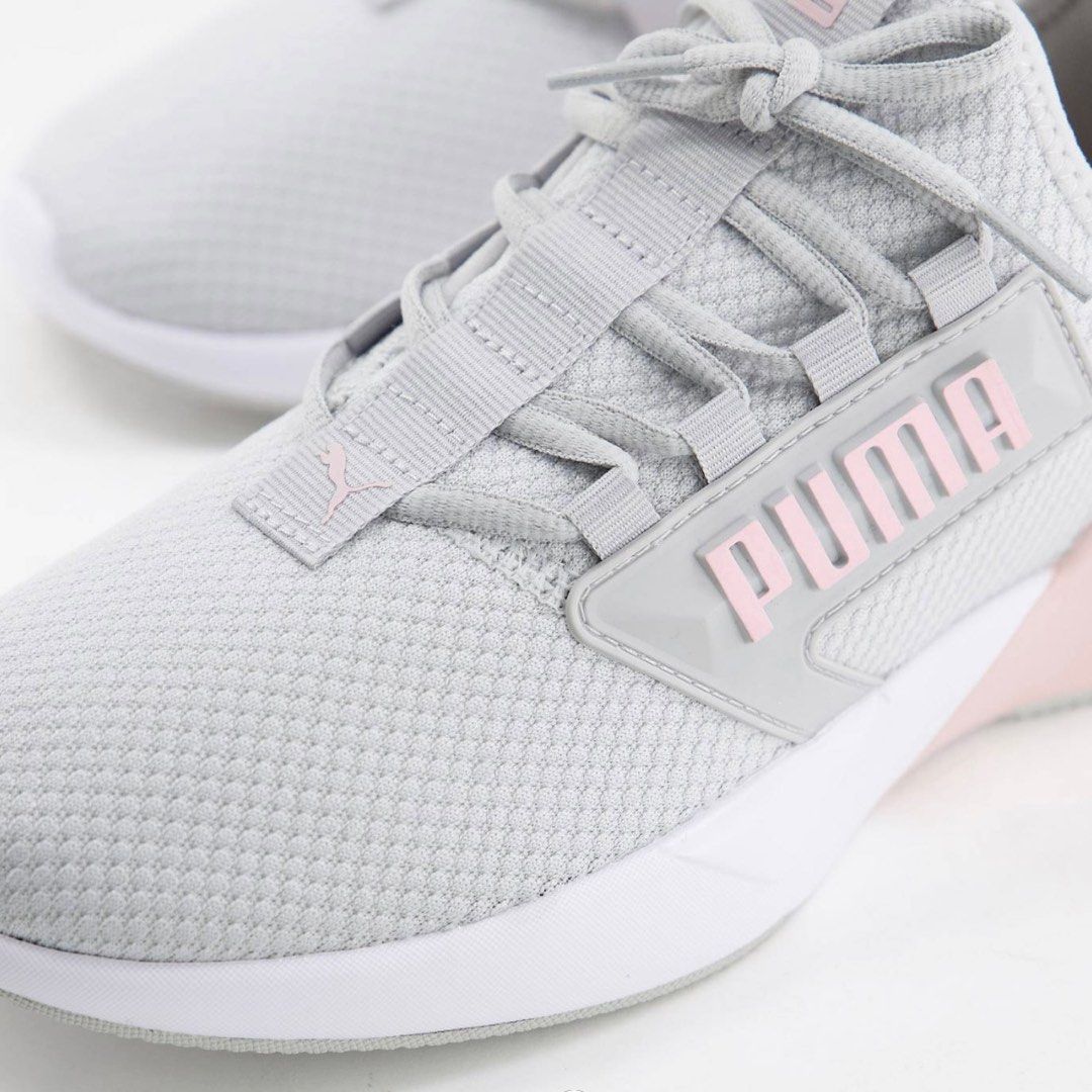 Grey and pink puma trainers on sale