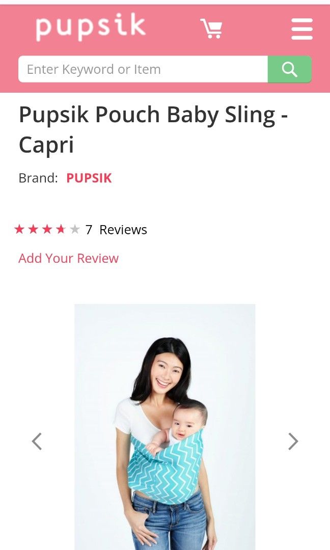 Pupsik baby shop carrier