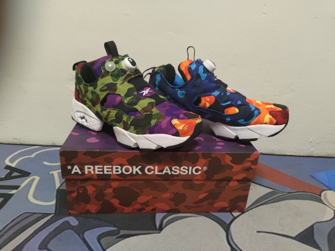 Reebok X Bape X Instapump Fury OG, 他的時尚, 鞋, 休閒鞋在旋轉拍賣