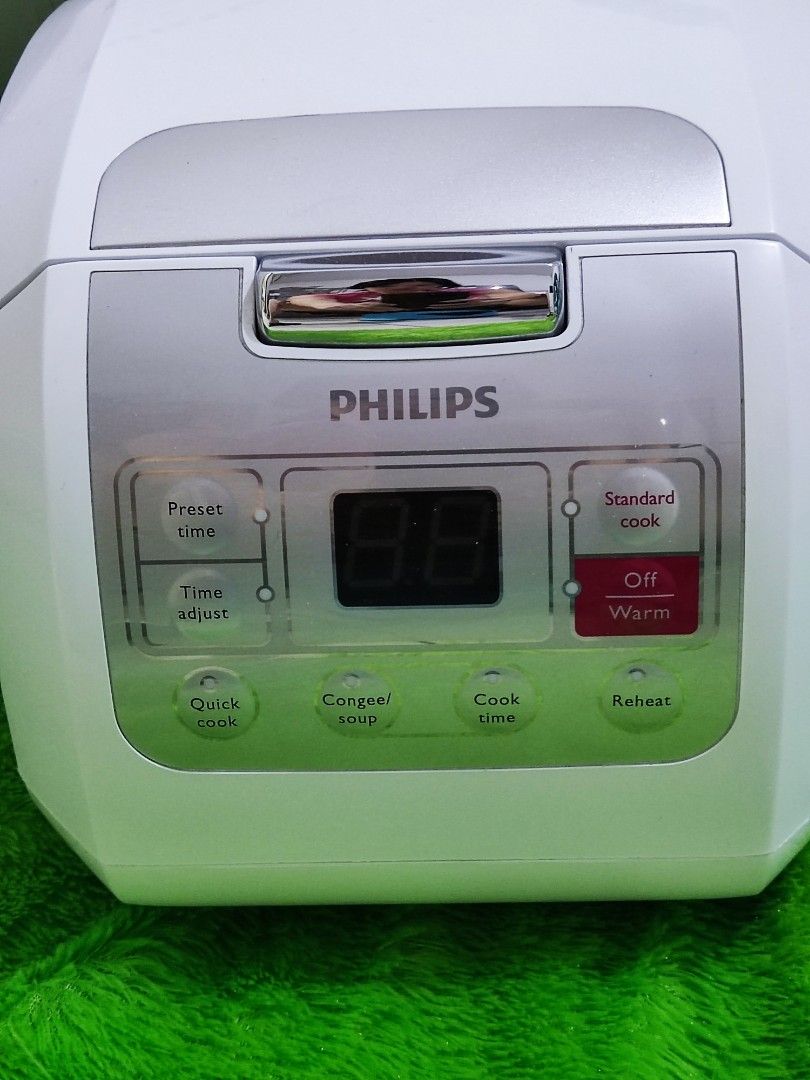 Rice Cooker Digital Philips Fuzzy Logic HD 3030/30 White 1 Liter on