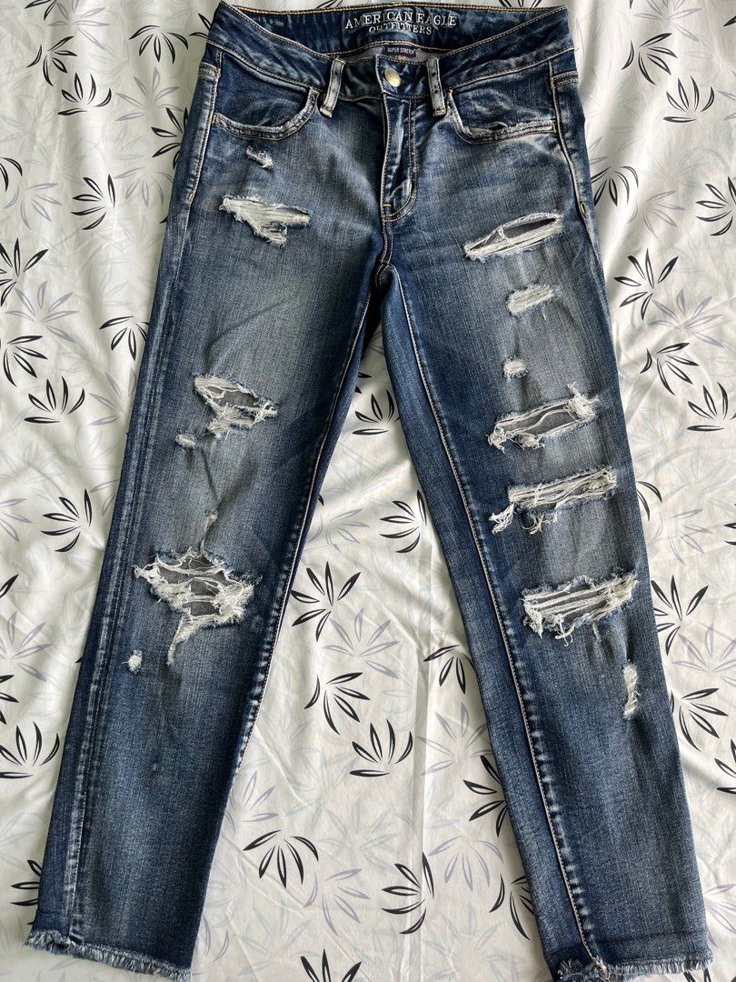 American Eagle Ripped Boyfriend Jeans