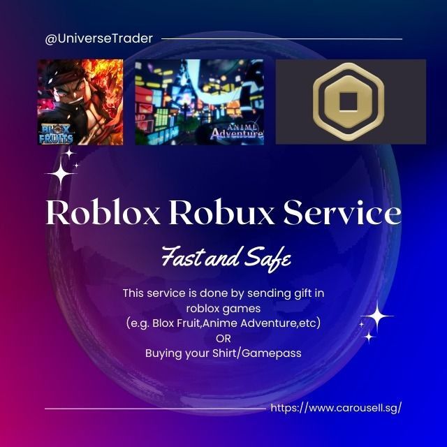 FREE ROBUX, Video Gaming, Gaming Accessories, Game Gift Cards & Accounts on  Carousell