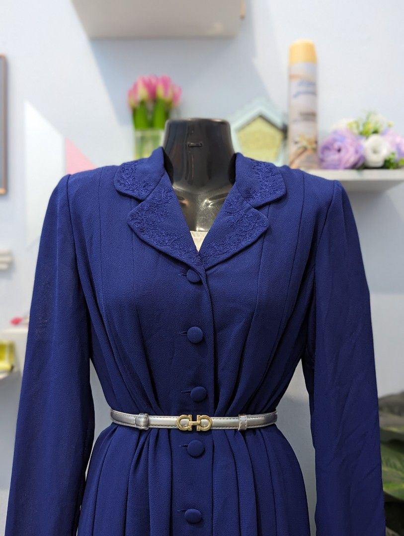 Royal blue new arrivals vintage dress