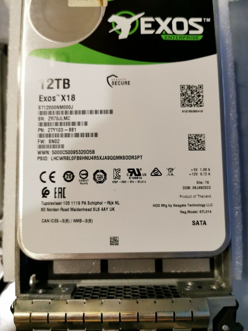 Seagate Exos 12tb X18, Computers & Tech, Parts & Accessories, Hard ...