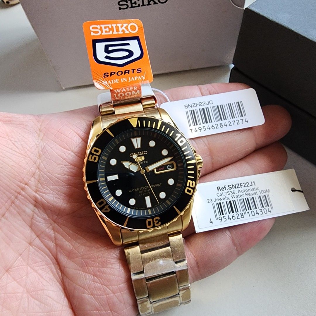 NOS Seiko Sea Urchin Gold SNZF22J1 Men s Fashion Watches