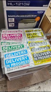 [SG SELLER] Delivery In Progress Car Sign 22cm x 12cm with suction pumps