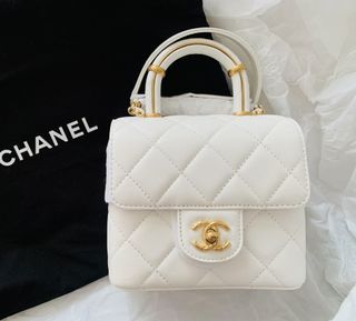 Chanel 21S Runway Micro Pearl Bag Metal CC Limited Edition