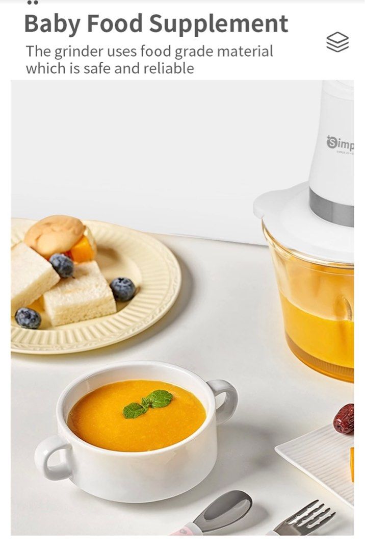 Simplus Meat Grinder 2L Glass Bowl Food Chopper Processor Mincer Mixer ...