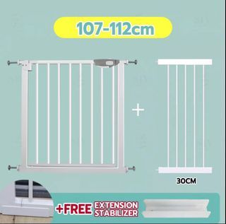 SIV 105-115 CM Pagar Baby Safety Gate Fence Guard With Security Lock For Bayi, Kids, Dogs, Pets