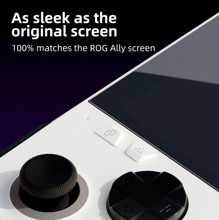 Skull & Co. Tempered Glass Screen Protector for ROG Ally (2 Pack) (Category: Cases & Covers) located in Las Pinas. Submitted by techsmartph (Listing ID 1250868665, Image 3). Description: * Accurate laser cutting - perfectly matches the ROG Ally screen. * High quality - 9H hardness tempered glass provides high transparency and highly sensitive touch response. * Oleophobic coating surface - reduces fingerprints, easy to clean. * Easy to install and