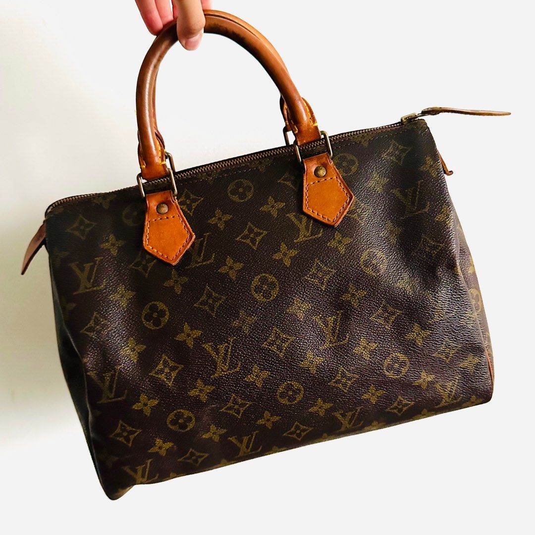 Louis Vuitton LV Boston Speedy 30 Monogram Logo Top Handle Bag