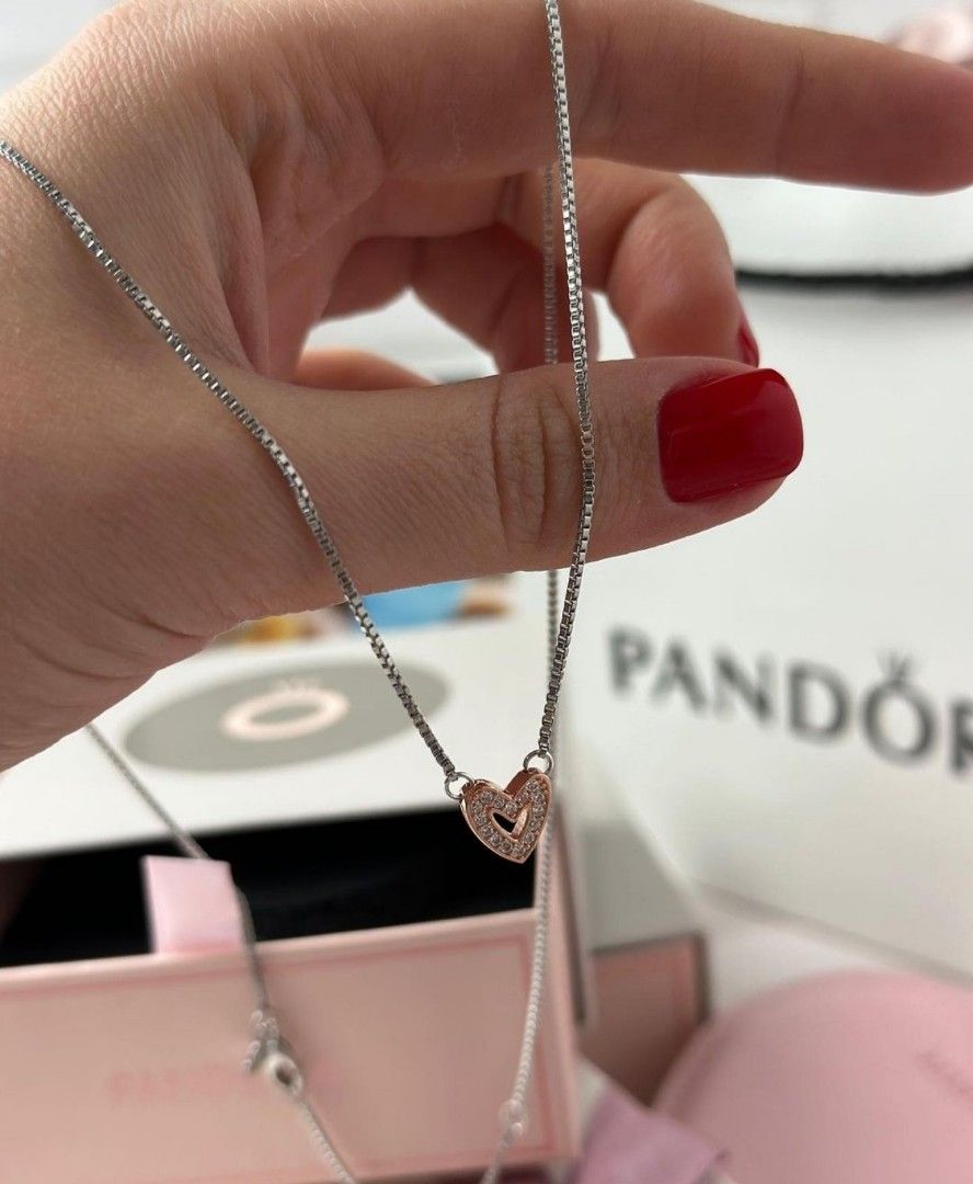 Pandora freehand on sale heart necklace