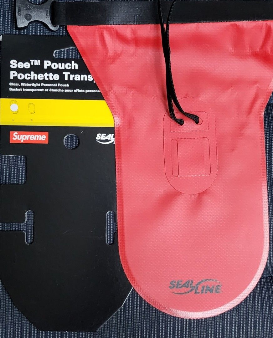 SUPREME SEALLINE SEE POUCH Large Red 防水袋, 名牌, 飾物及配件