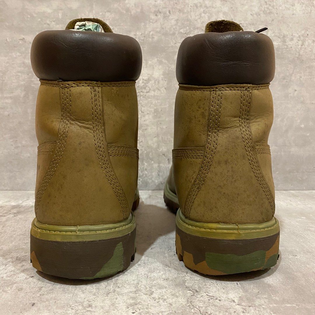 Timberland green camo army boots shoes size 10uk Men s Fashion