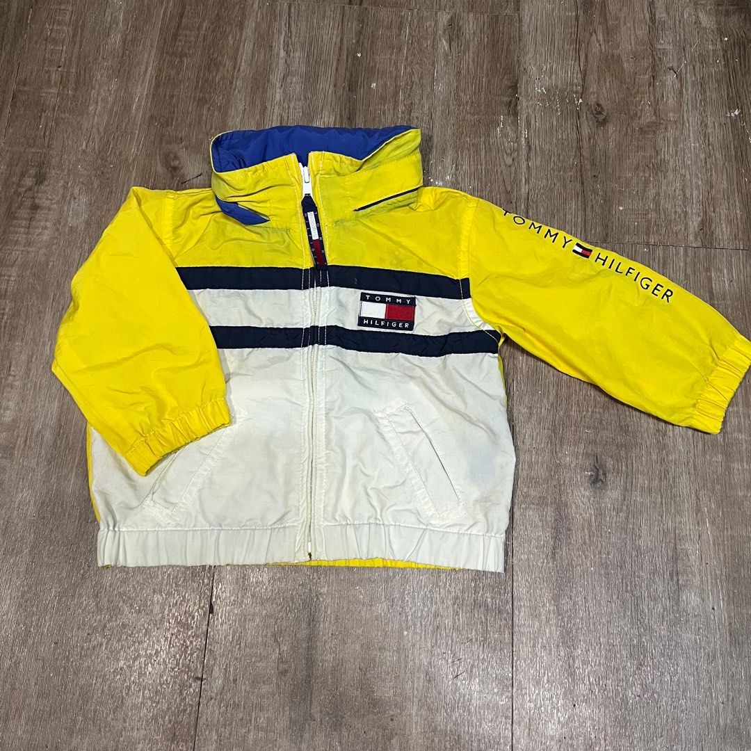 Yellow and blue tommy hilfiger windbreaker discount