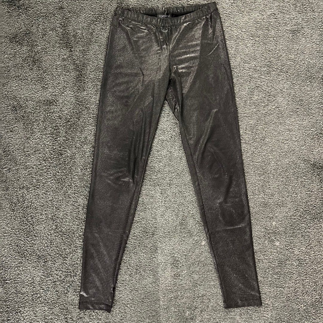 Topshop leather look legging in black | ASOS | Leather pants, Pants women  fashion, Leather leggings