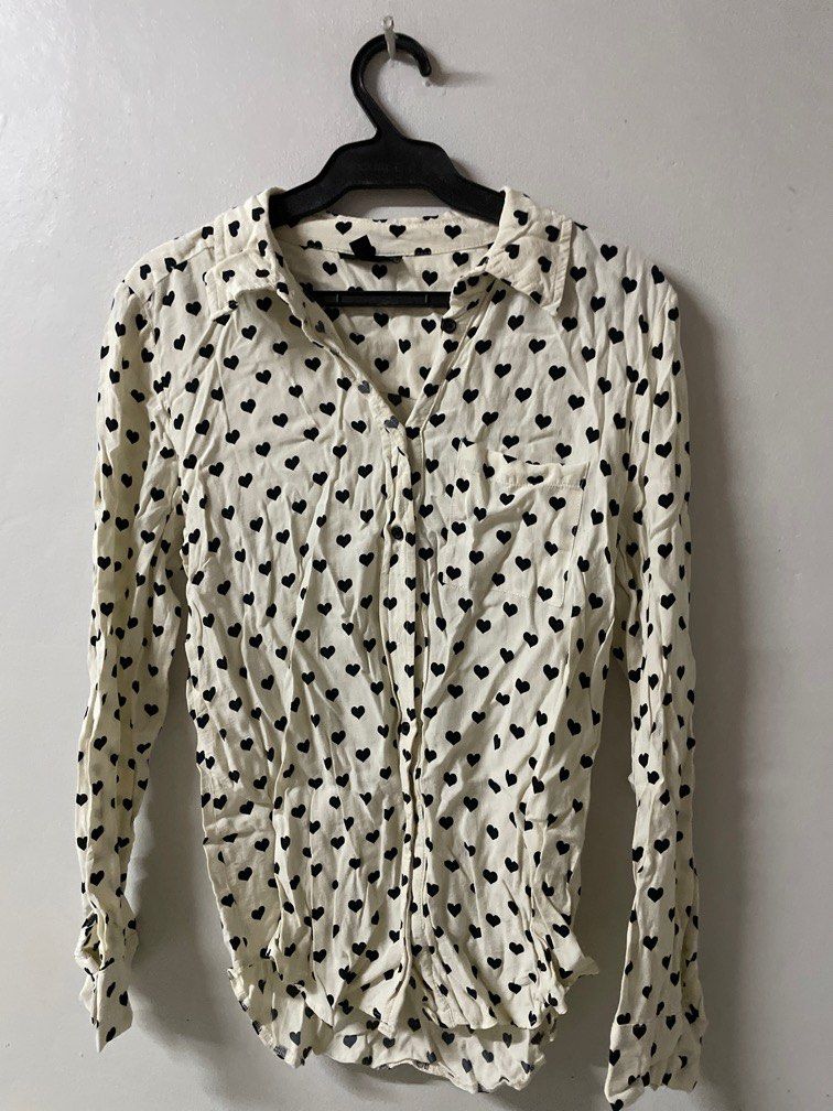 topshop heart blouse