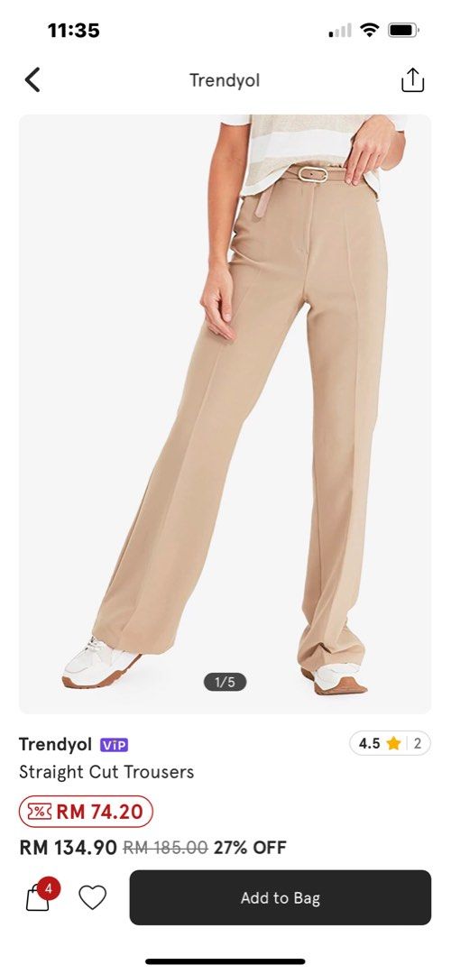 Buy Rose Pink Trousers & Pants for Women by TRENDYOL Online | Ajio.com