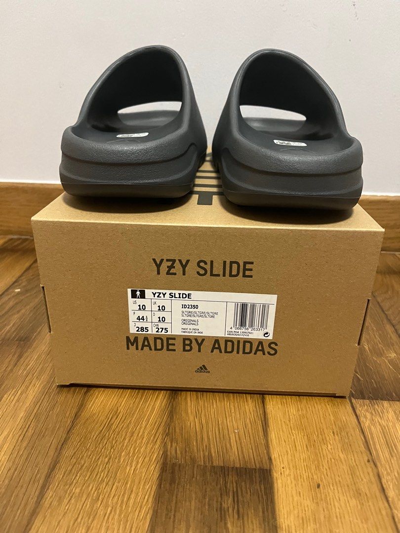 UK/US 10, 11) Yeezy Slide - Slate Grey, Men's Fashion, Footwear ...