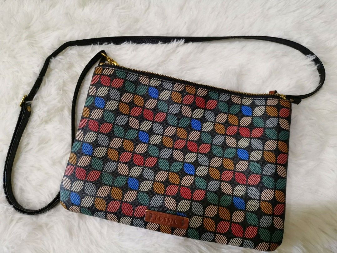 Fossil devon crossbody bright multi sale