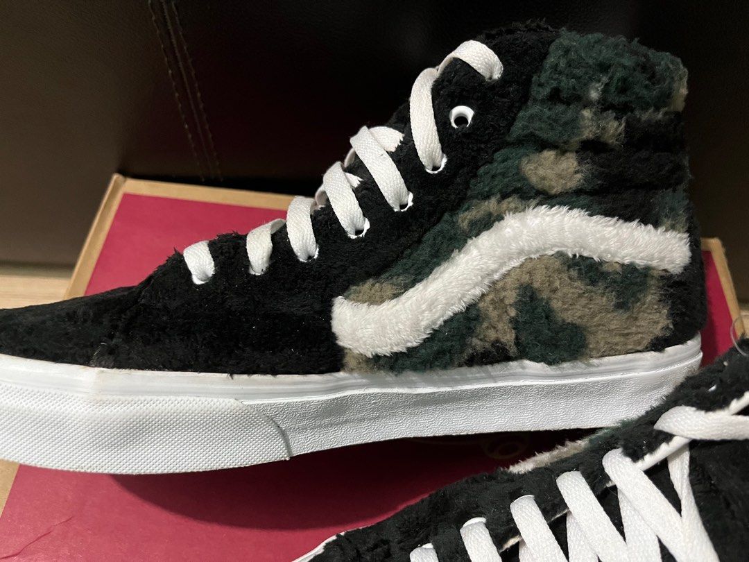 Vans Sk8 Hi Sherpa Camo Men s Fashion Footwear Sneakers on