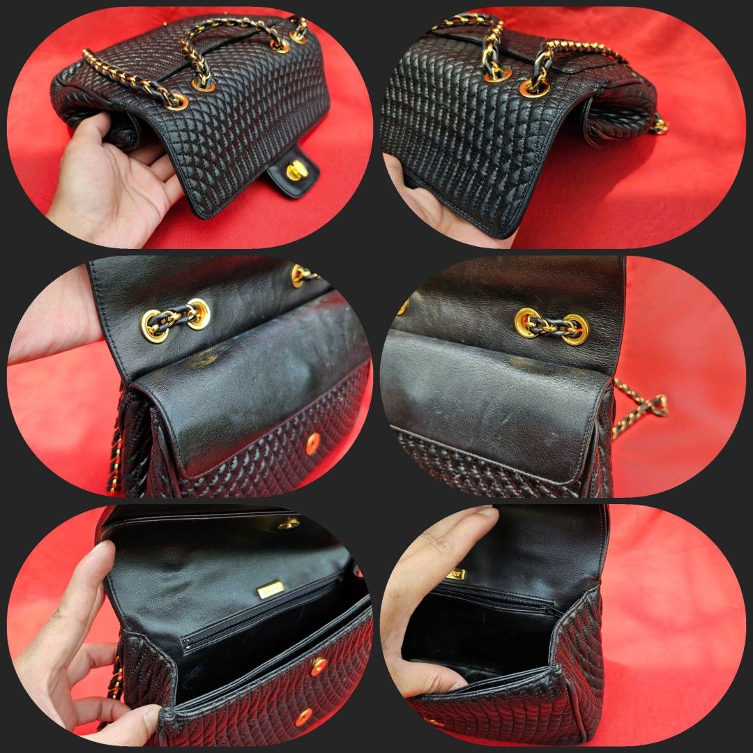 Bally Quilted Double Flap Bag, Luxury, Bags & Wallets on Carousell