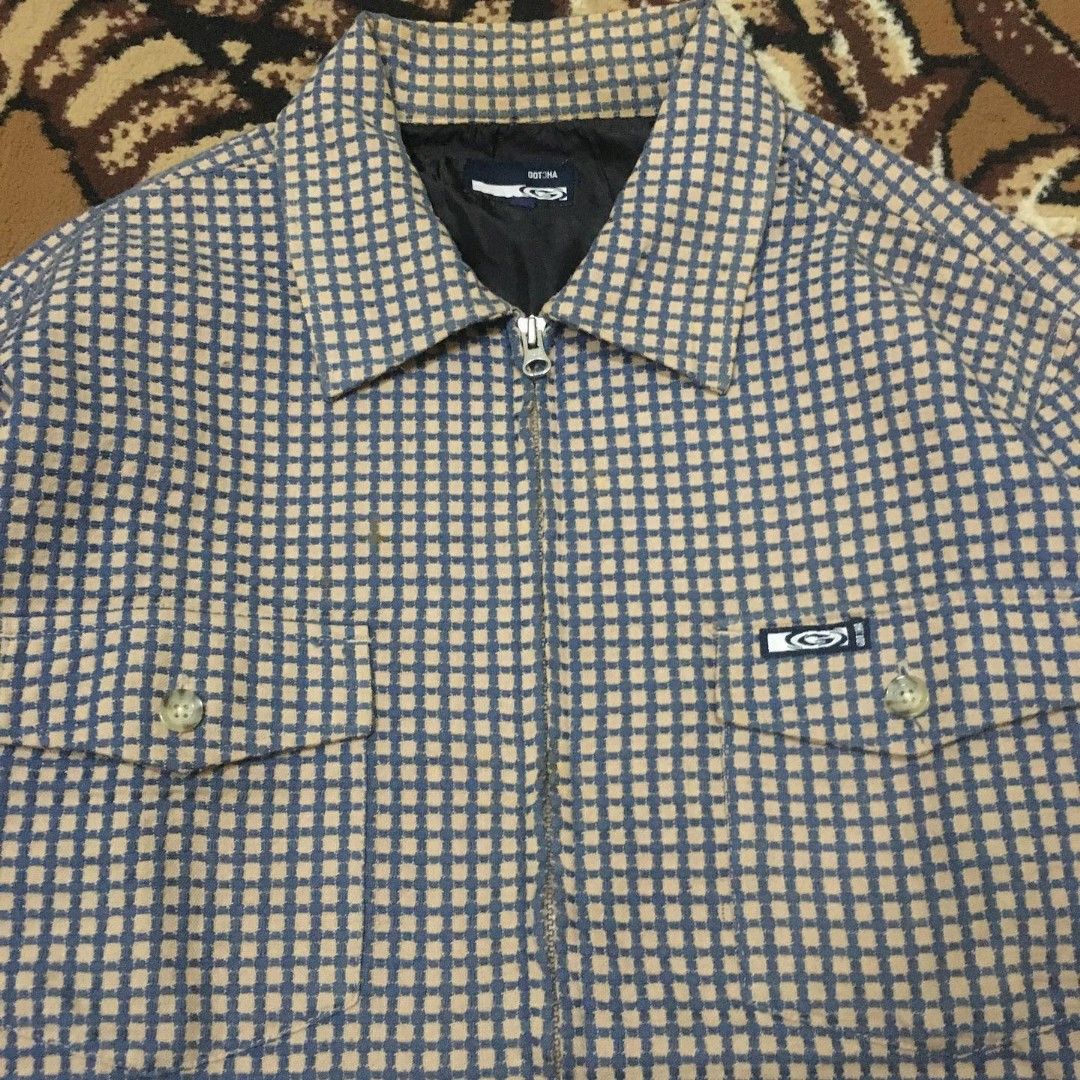 Vintage Work Jacket Gotcha, Fesyen Pria, Pakaian , Baju Luaran di Carousell