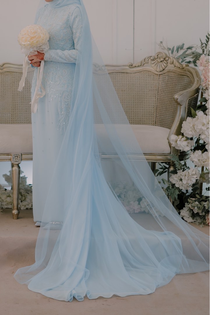 Dress pengantin baby blue hotsell