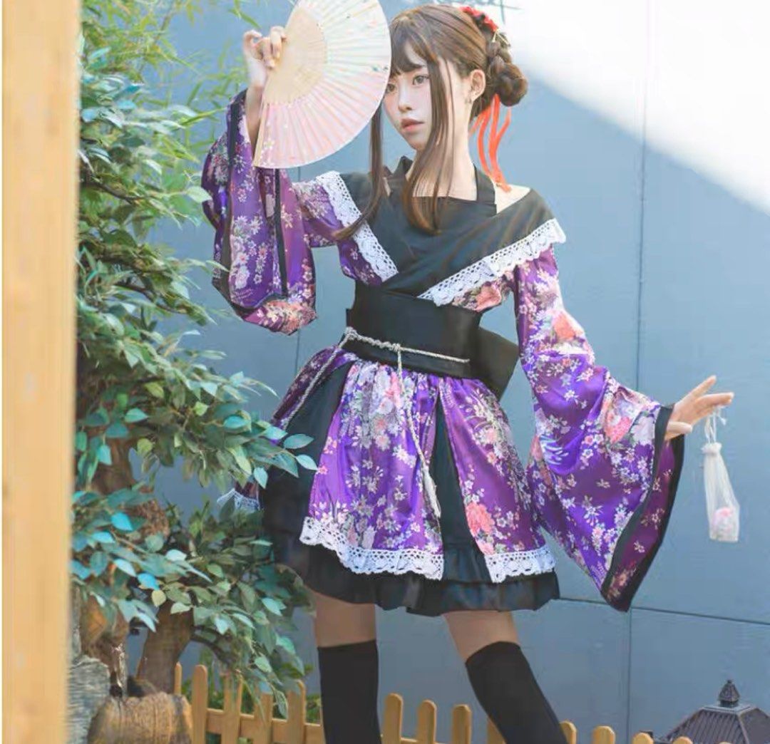 Purple hotsell kimono dress
