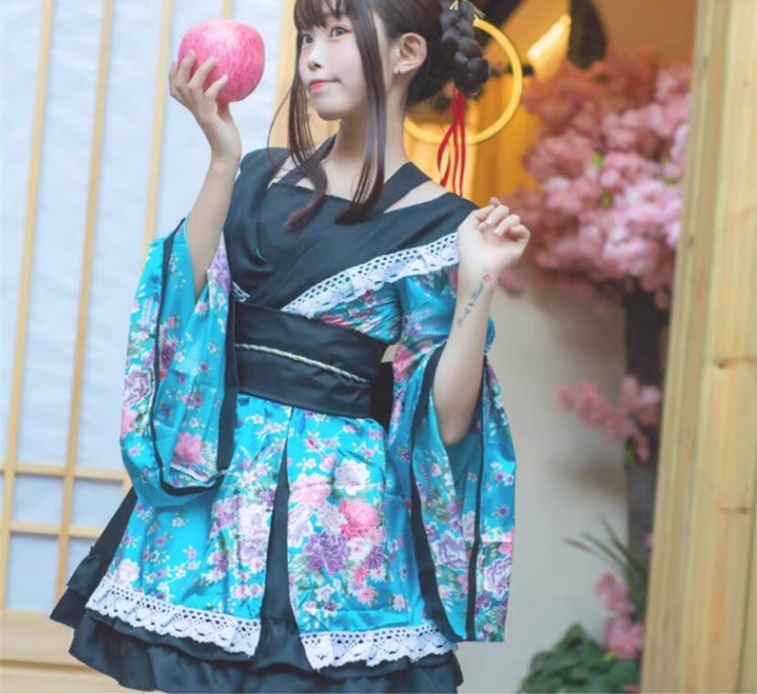 Japanese Kimono Men Summer Yukata Tradition Ancient Costume 136CM Robe