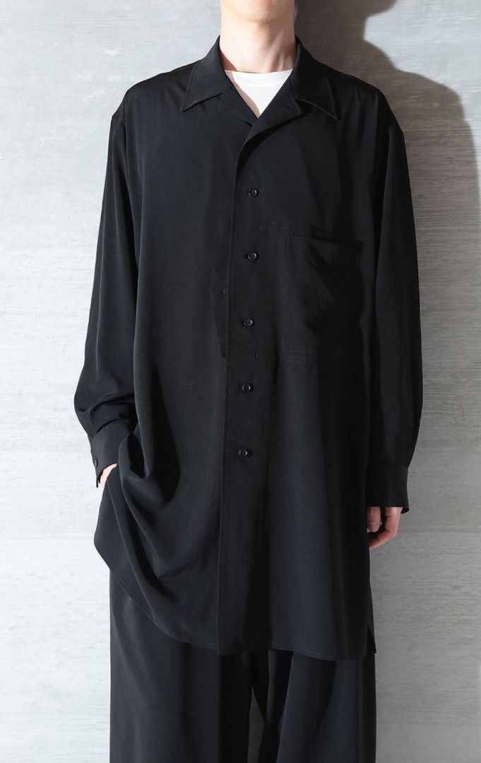 Yohji Yamamoto Pour Homme 山本耀司 - 23SS 天絲 襯衫外套 開領 寬鬆 oversized