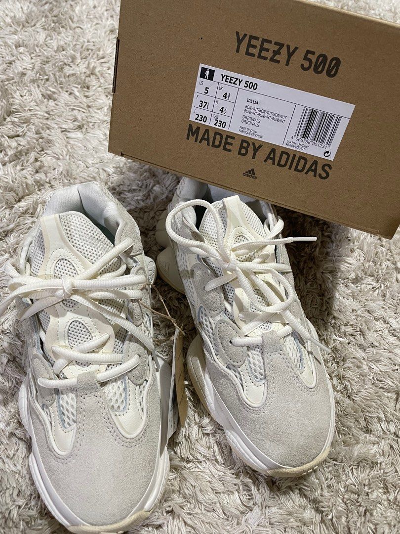 Yeezy Boost Bone White Women s Fashion Footwear Sneakers on