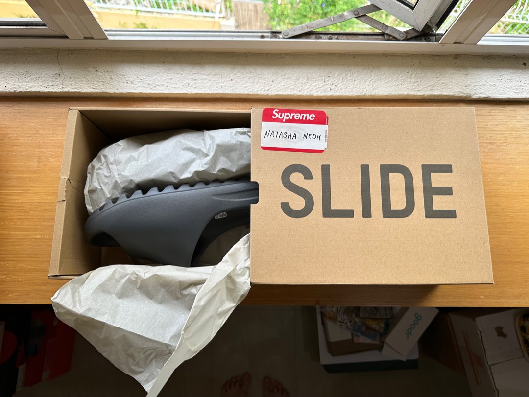 Supreme yeezy slides on sale