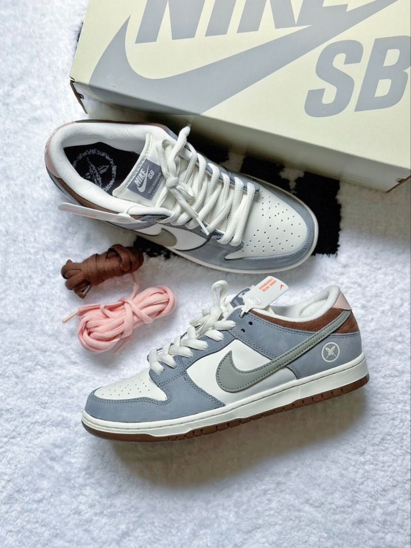 🔝Yuto Horigome x NIKE SB Dunk Low 板鞋男女同款灰白, 男裝, 鞋, 波