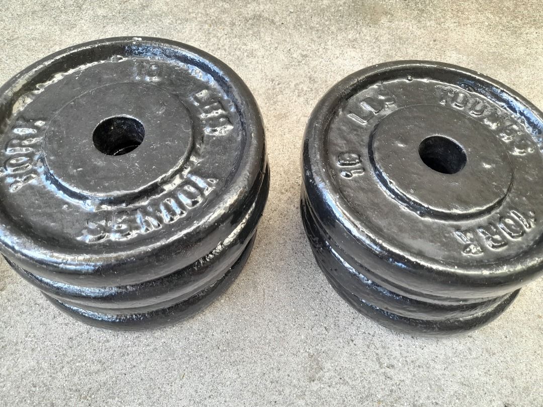 14 Piece All Black Youngs York Weights / Plates (10 lbs., 5 lbs., 2.5