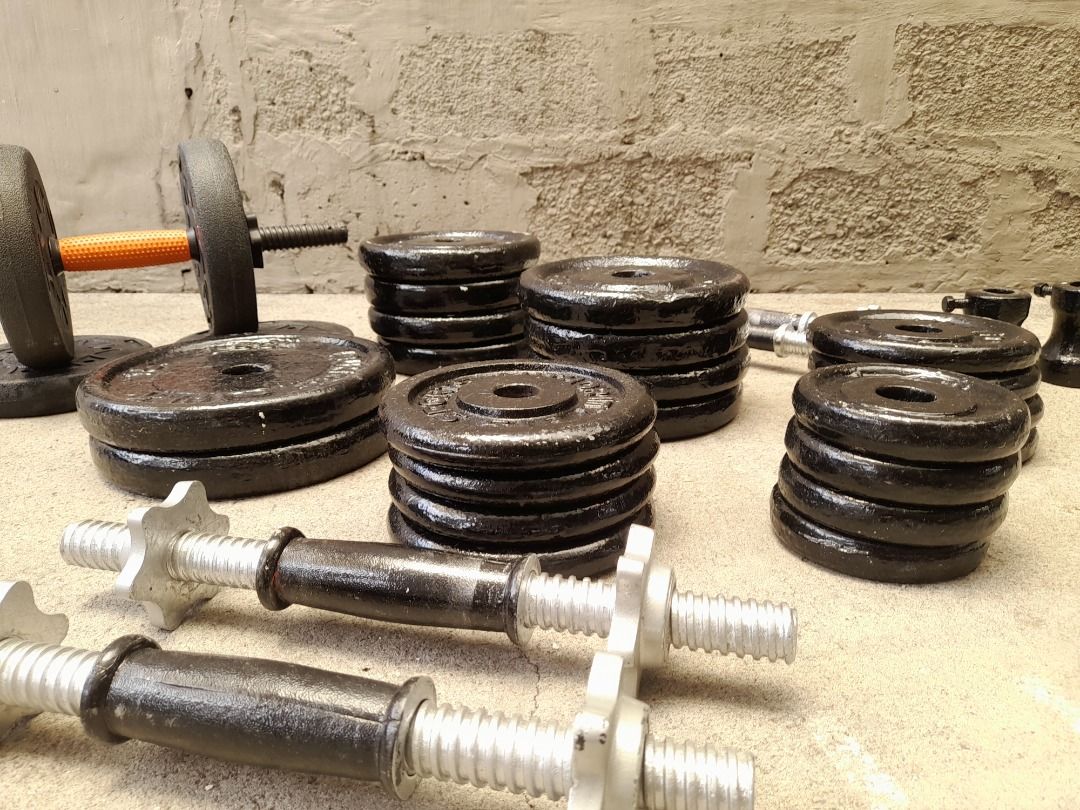 14 Piece All Black Youngs York Weights / Plates (10 lbs., 5 lbs., 2.5