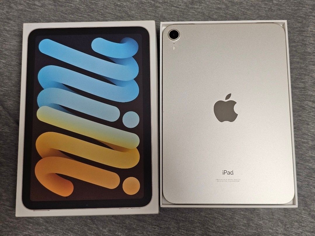 99.99%新APPLE iPad mini 6 64GB 星光色Wi-Fi版本香港衛訊行貨, 手提